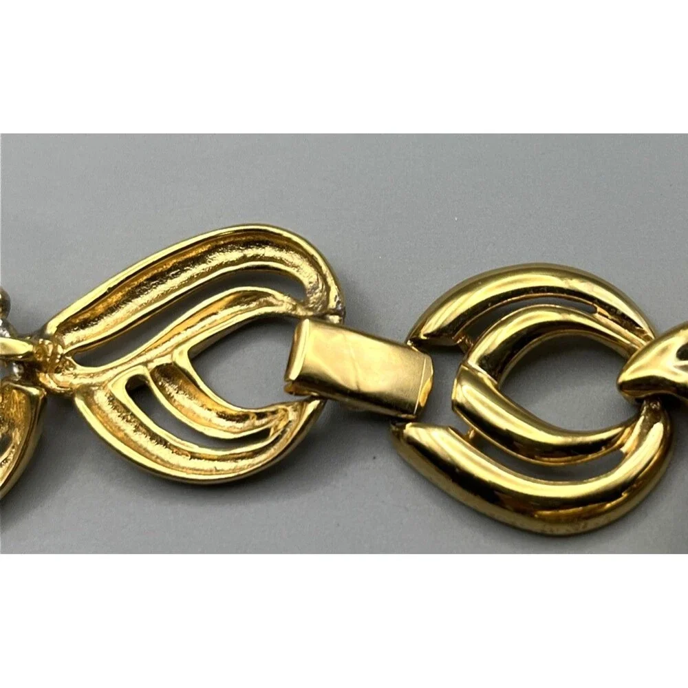 Vintage Krementz Gold Tone Chunky Link  17” Necklace Statement
